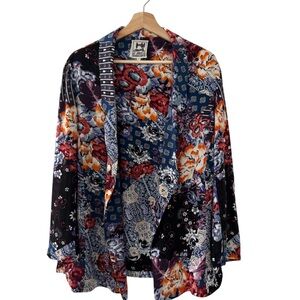 Anthropologie Jaase Blazer Floral Rosella Boho Hippie Sz Medium Festival Boho